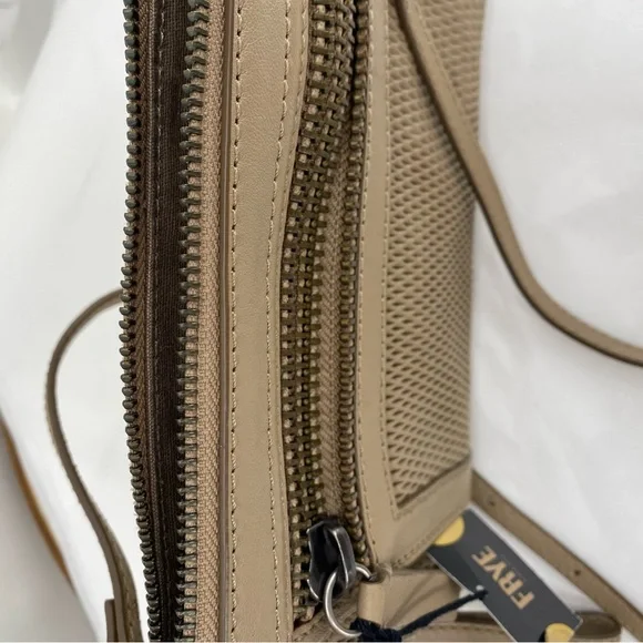 NWT Frye taupe wristlet crossbody - Picture 5 of 8